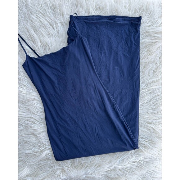Skims Fits Everybody Long Slip Dress Navy Size Small - Picture 3 of 11